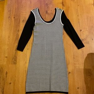 Black and white sweater dress